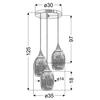 LAMPA wisząca MARINA 33-51608 Candellux szklana OPRAWA zwis kaskada miedziana