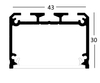 Wisząca lampa podłużna Pietra 513303201-31 Elkim LED 48W 4000K metal srebrna