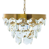 Wisząca LAMPA glamour GRACE ML5994 Milagro okrągła OPRAWA kryształowy ZWIS pałacowy na łańcuchu złoty