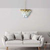 Wisząca LAMPA glamour GRACE ML5994 Milagro okrągła OPRAWA kryształowy ZWIS pałacowy na łańcuchu złoty
