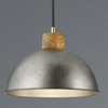 Wisząca LAMPA industrialna DELHI 303400367 Trio loftowa OPRAWA kopuły ZWIS drewniana belka nikiel brązowa
