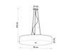 Wisząca LAMPA materiałowa SL.0806 okrągła OPRAWA zwis abażurowy czarny