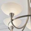 Lampa sufitowa CAGNEY-5SC Endon szklane kielichy satynowy chrom białe