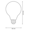 Żarówka dekoracyjna Vintage Amber 304537 Polux G95 LED E27 bańka 4W 320lm 230V biała ciepła
