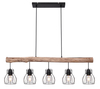 Wisząca lampa drewniana Mina 15326-5N czarna drewniana