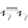 Plafon LAMPA sufitowa KET1212 metalowa OPRAWA okrągła reflektorki regulowane biała czarna