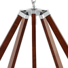 Żyrandol LAMPA wisząca NEZ 10492518 Kaspa świecznikowa OPRAWA zwis na łańcuchu drewno chrom