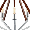 Żyrandol LAMPA wisząca NEZ 10492518 Kaspa świecznikowa OPRAWA zwis na łańcuchu drewno chrom