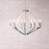 Żyrandol LAMPA wisząca NEZ 10492518 Kaspa świecznikowa OPRAWA zwis na łańcuchu drewno chrom