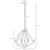 Żyrandol LAMPA wisząca NEZ 10492518 Kaspa świecznikowa OPRAWA zwis na łańcuchu drewno chrom