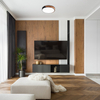 Okrągła LAMPA sufitowa MAPLE 3528 Rabalux ekologiczny plafon LED 24W 4000K do salonu drewno
