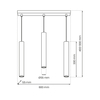 Wisząca lampa Hudson MLP8799 metalowa kaskada loft biała