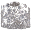 Plafon LAMPA sufitowa NARDO PNPL-33064-3-CH.S Italux okrągła OPRAWA metalowa z kryształami crystal glamour srebrna szampańska