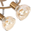 Plafon LAMPA sufitowa HOLLY 5549 Rabalux metalowa OPRAWA regulowane reflektorki szklane antyczne złoto bursztynowe