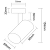 LAMPA sufitowa Tuka Track Bianco Orlicki Design metalowa OPRAWA do systemu szynowego 1-fazowego biała