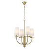 Żyrandol glamour Bow P04190BR Cosmolight klosze mosiądz
