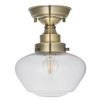 Lampa sufitowa vintage L&-197687 Light& szklany klosz mosiądz