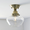 Lampa sufitowa vintage L&-197687 Light& szklany klosz mosiądz