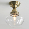 Lampa sufitowa vintage L&-197687 Light& szklany klosz mosiądz