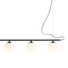 Wisząca lampa modernistyczna Beryl 1006F1 Aldex kule na listwie czarna biała