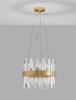 Okrągła lampa wisząca glamour LE42907 Luces Exclusivas nad łóżko złota