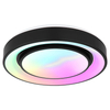 Okrągła LAMPA sufitowa SULLY 41368-24 Globo metalowy plafon LED RGB 24W 3000K - 6500K czarny