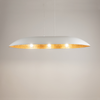 Wisząca lampa nad wyspę Gondola L 40638 Sigma podłużna biała miedziana