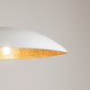 Wisząca lampa nad wyspę Gondola L 40638 Sigma podłużna biała miedziana