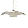 Wisząca lampa do salonu K-1860 Kaja nowoczesna szklana metalowa biała