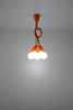 Wisząca LAMPA industrialna SL.0586 kable OPRAWKA pająk ZWIS kable przewody pomarańczowa