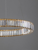Wisząca lampa kryształowa Bauta okrągła LED 40W złota