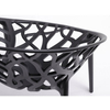 Ażurowe krzesło Koral C1024.BLACK Modesto Design czarny dymiony