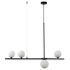Wisząca lampa kuchenna MODERNO DN1506 black Step bubbles żelazo szkło czarna