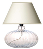 Stołowa LAMPA stojąca BRNO L006011215 4Concepts abażurowa LAMPKA biurkowa biała przezroczysta
