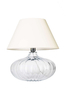 Stołowa LAMPA stojąca BRNO L006011215 4Concepts abażurowa LAMPKA biurkowa biała przezroczysta