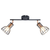 Plafon LAMPA sufitowa SOFIA 2 310941 Polux industrialna OPRAWA metalowe reflektorki druciane miedź czarne
