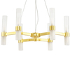 Wisząca lampa glamour Candela DN1505-6 gold Step szklane tuby złote
