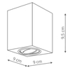 LAMPA sufitowa LYON LP-5881/1SM BK Light Prestige metalowa OPRAWA regulowana kostka cube downlight czarna