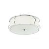 LAMPA sufitowa Pirelo PL Cromo Orlicki Design klasyczna OPRAWA okrągły plafon abażurowy biały chrom