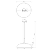 Wisząca lampa industrialna Lincoln retro zielona złota