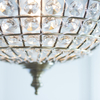 Wisząca lampa glamour Tanaro EH-TANARO-AB Endon kryształowa mosiądz