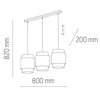 Wisząca lampa na listwie ekologiczna Boho 6304 TK Lighting lniana beżowa