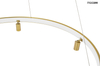 Okrągła lampa wisząca Circle LED 48,3W 3000K metalowa złota