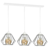 Wisząca LAMPA industrialna NORMAN MLP6261 Milagro metalowa OPRAWA druciany ZWIS klatki loft białe chrom