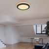 LAMPA sufitowa LASSE 12379-24B Globo okrągła OPRAWA metalowa LED 24W 3000K - 6500K plafon czarny