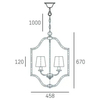 Wisząca LAMPA nowoczesna NEW YORK P04380WH Cosmolight abażurowy zwis do jadalni biały