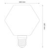 Geometryczna żarówka dekoracyjna DecoVintage 317889 Polux LB16 LED E27 sześciokąt 4W 260lm 230V biała ciepła