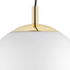 Wisząca LAMPA skandynawska ALUR 10727105 Kaspa kulista OPRAWA szklany ZWIS kula ball hygge złota biała
