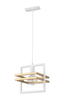 Wisząca lampa salonowa Merci frame do holu biała złota