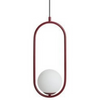 Wisząca lampa Riva 1086G15 metalowa kula ball czerwona